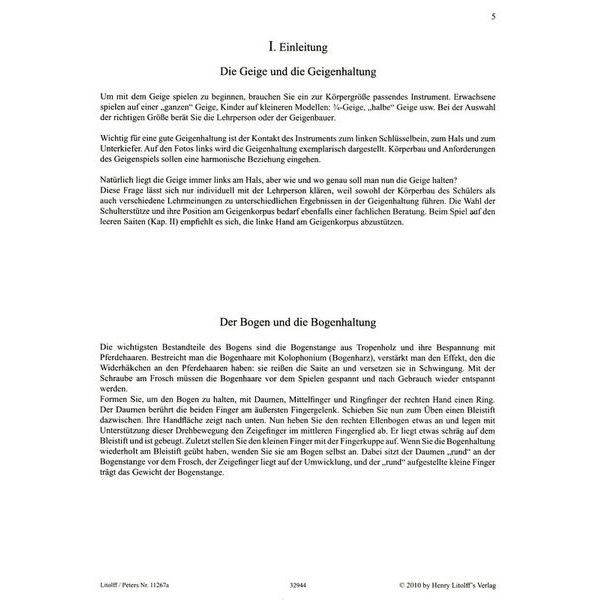 Edition Peters Geige Spielen 1