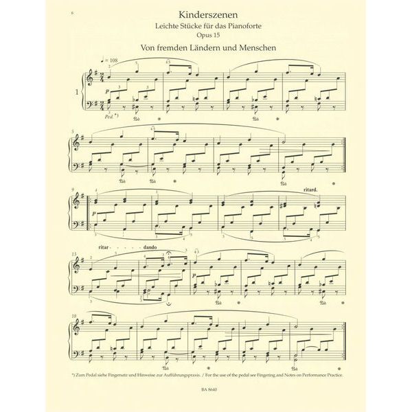 Brenreiter Schumann Ausgewhlte Klavier