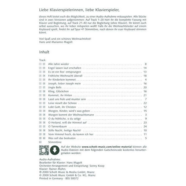 Schott Schönste Weihnachts Piano