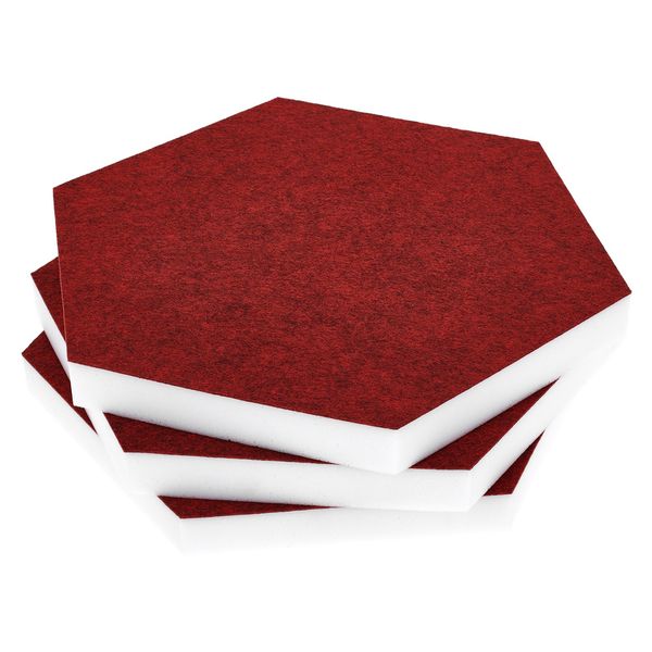 t.akustik Hexagon Melamine Bordeaux 25