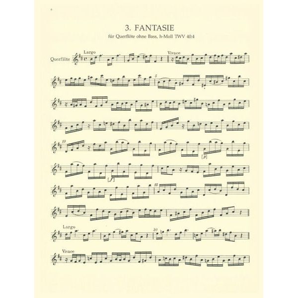 Brenreiter Telemann Fantasien Querflöte