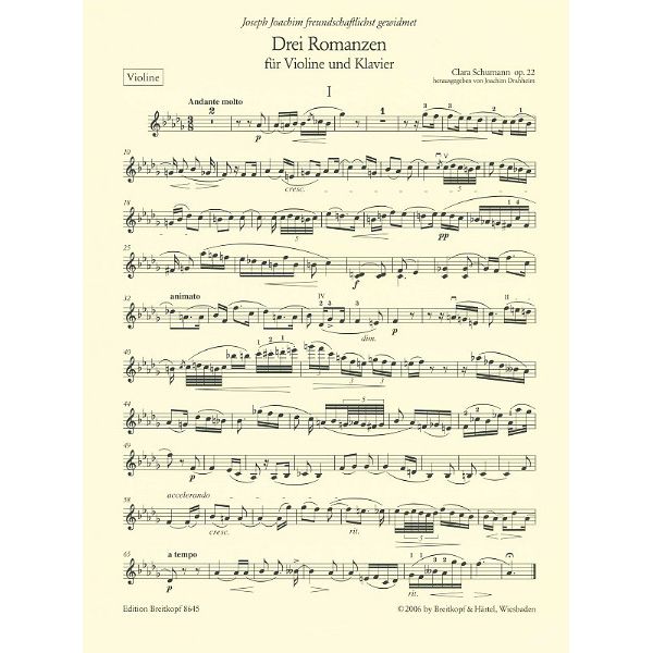 Breitkopf & Hrtel Cl. Schumann Romanzen Violin
