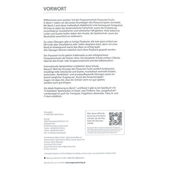 Hage Musikverlag Posaunen Fuchs 2