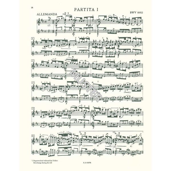Edition Peters Bach Sonaten und Partiten