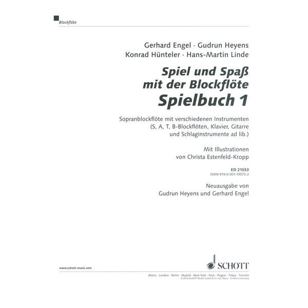 Schott Spiel Spa Spielbuch Sopran 1