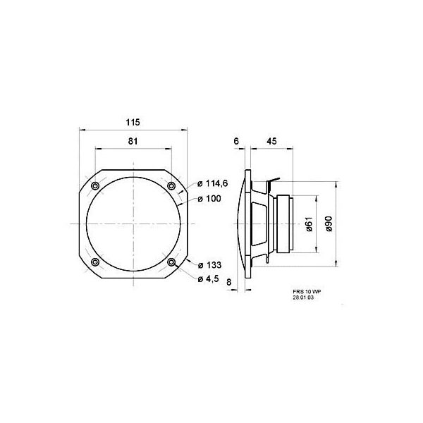 Visaton FRS 10 WP-8 Black