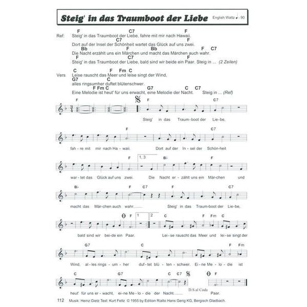 Musikverlag Hildner 140 deutsche Schlager 50/60