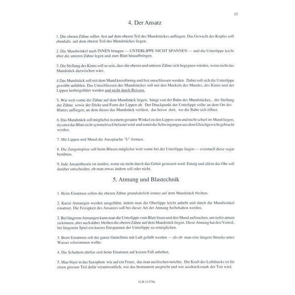 Edition Hug Iwan Roth Schule Saxophon 1