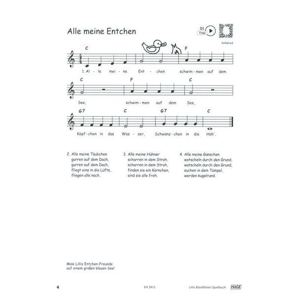 Hage Musikverlag Lillis Blockflöten Spielbuch