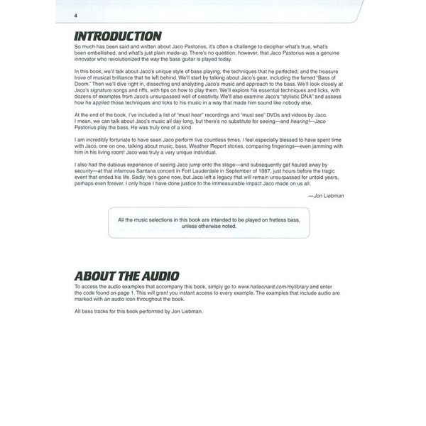 Hal Leonard Play Like Jaco Pastorius