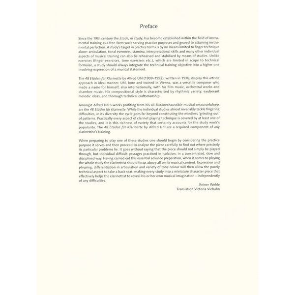Schott 48 Etüden für Klarinette