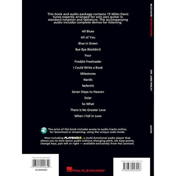 Hal Leonard Miles Davis for Solo Guitar
