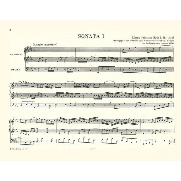 Edition Peters Bach Orgelwerke 1