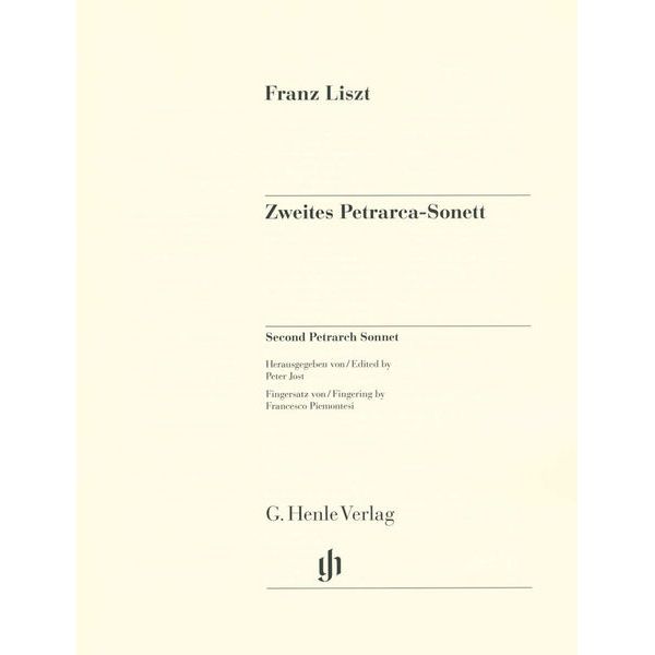 Henle Verlag Liszt Zweites Petrarca-Sonett