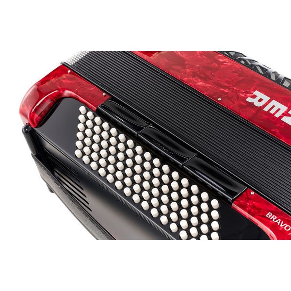 Hohner Bravo III 96 silent key red