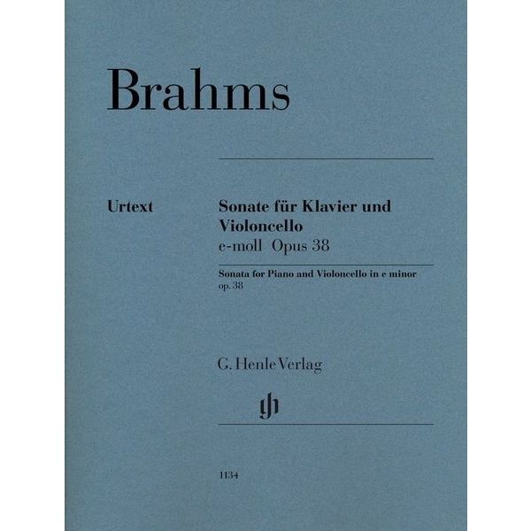 Henle Verlag Brahms Sonate e-moll Cello