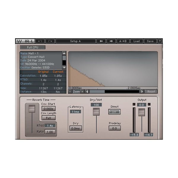 Waves IR1 Convolution Reverb