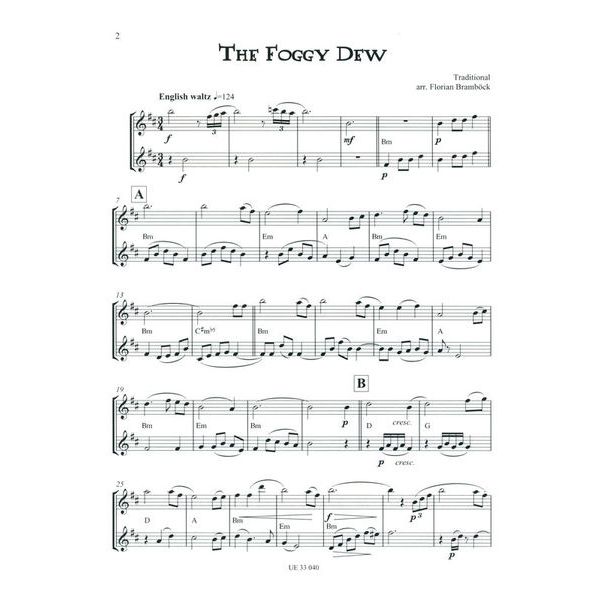 Universal Edition Celtic Flute Duets