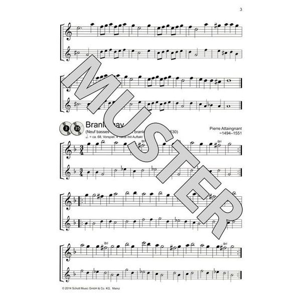 Schott Barocke Tnze Altblockflöte