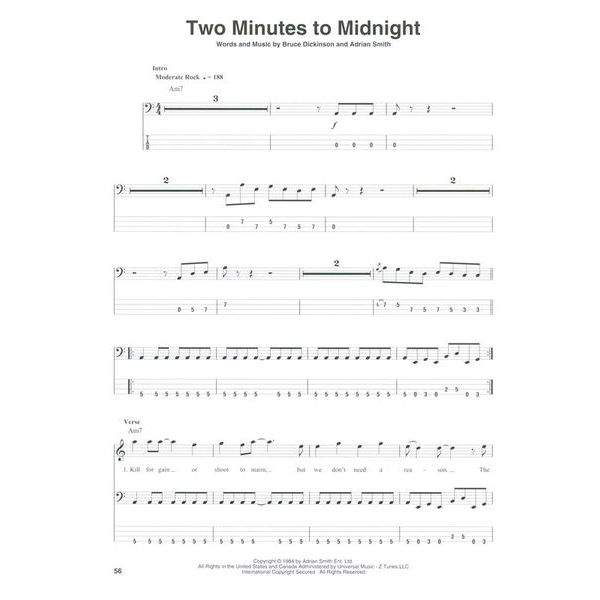 Hal Leonard Bass Play-Along Iron Maiden