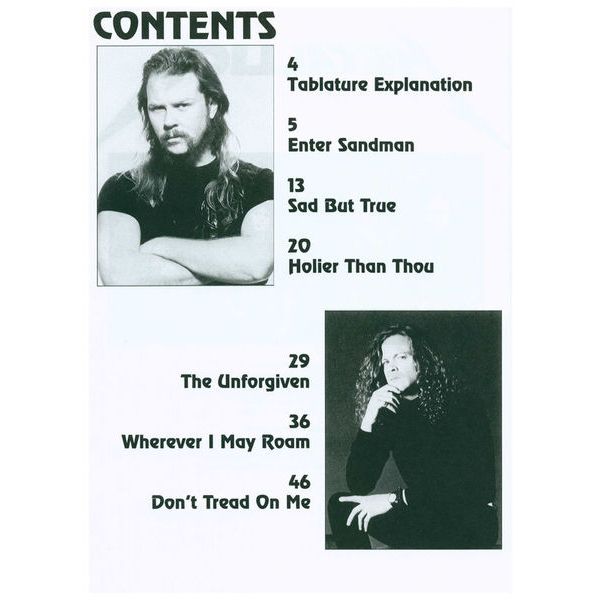 Cherry Lane Music Company Metallica Black Album Guitar