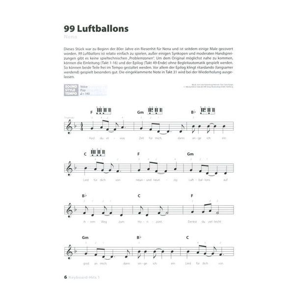 Voggenreiter Keyboard-Hits 1