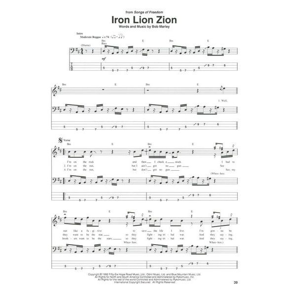 Hal Leonard Bob Marley Bass Collection