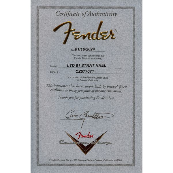 Fender 61 Strat Heavy Relic AB