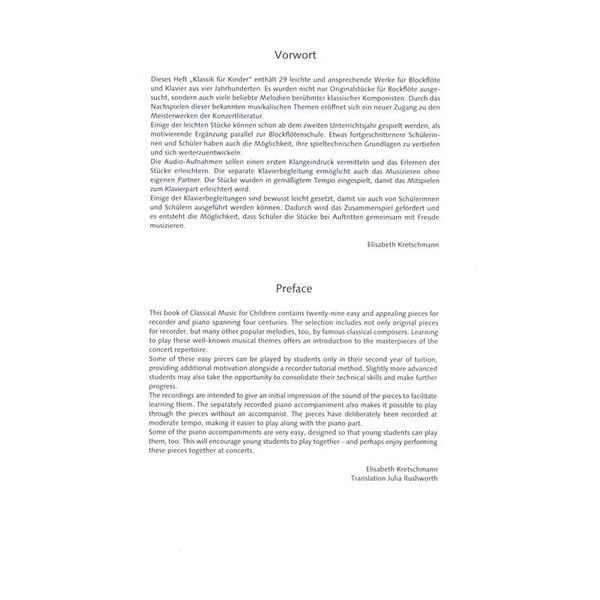 Schott Klassik für Kinder Recorder