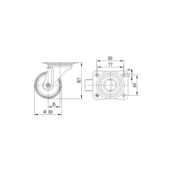 Millenium Blue Wheel Braked 80mm