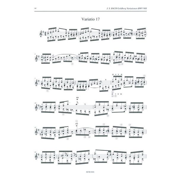 Edition Chanterelle Bach Goldberg Variations