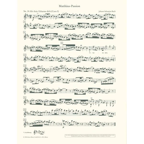 Schott Orchester Probespiel Violin