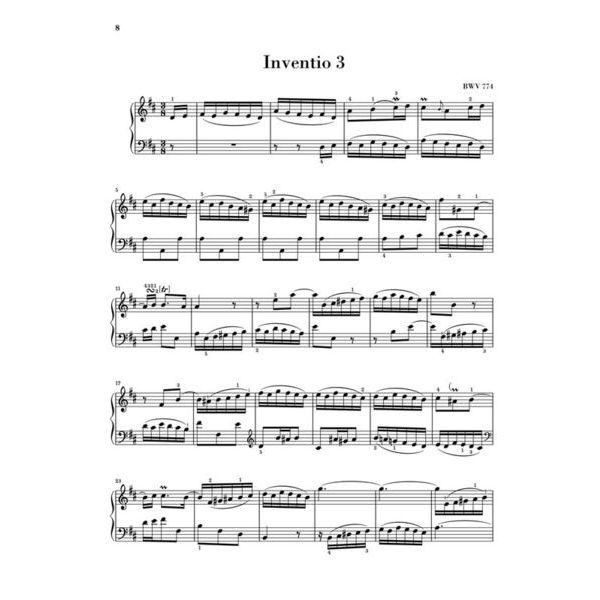 Henle Verlag Bach Zweistimmige Inventionen