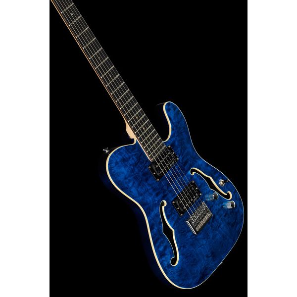 Harley Benton TE-90QM HH Trans Blue w/Bag