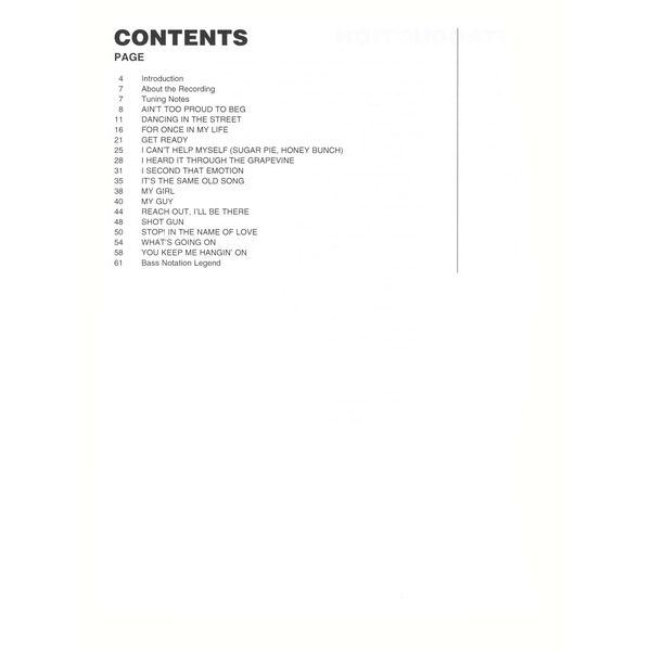 Hal Leonard Motown Bass Signature Licks