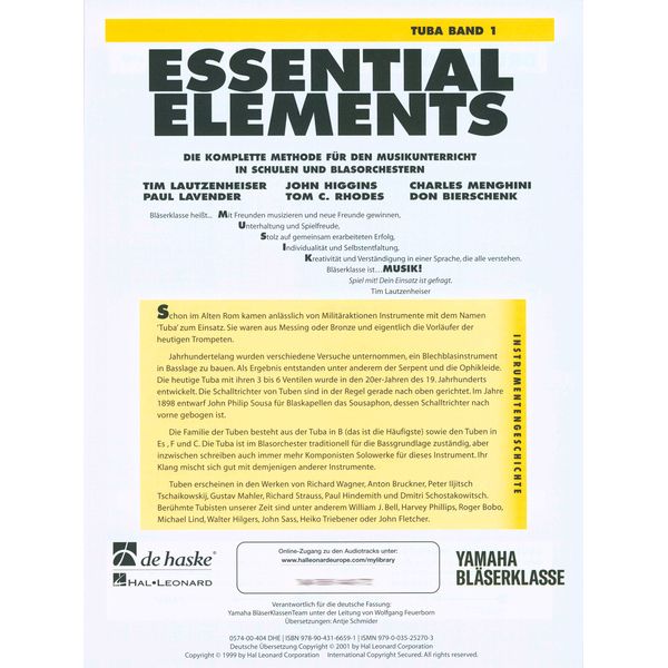 De Haske Essential Elements Tuba 1