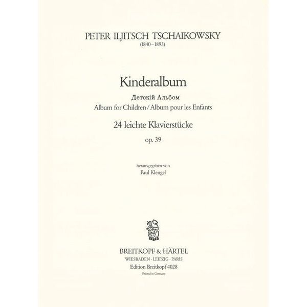 Breitkopf & Hrtel Tschaikowsky Kinderalbum