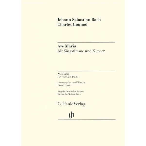 Henle Verlag Bach/Gounod Ave Maria mittel
