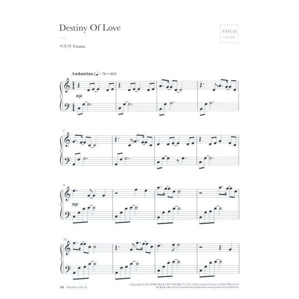 Faber Music Yiruma Solo Easy Piano