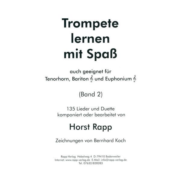 Horst Rapp Verlag Trompete Lernen mit Spa 2