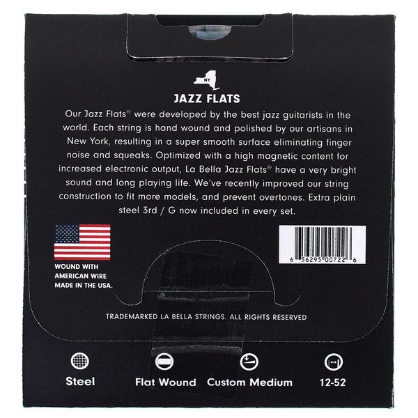 La Bella 20-PCM Jazz Flats FWSS