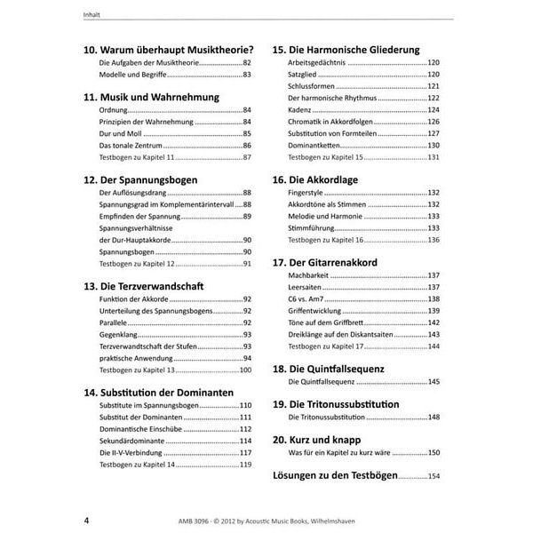 Acoustic Music Books Harmonielehre verstehen 1