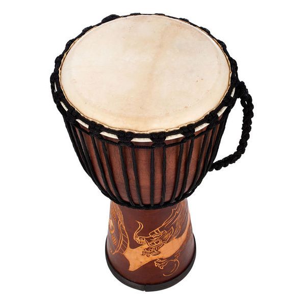 Terre Djembe Carved Dragon 60cm
