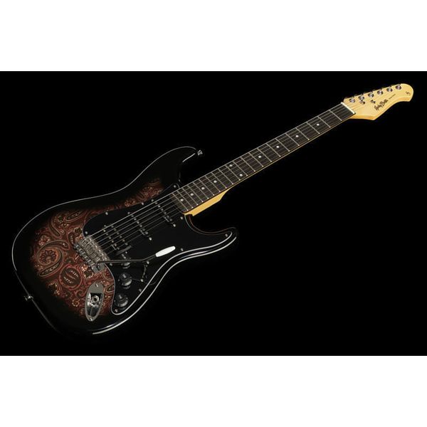 Harley Benton ST-70 Black Paisley Bundle
