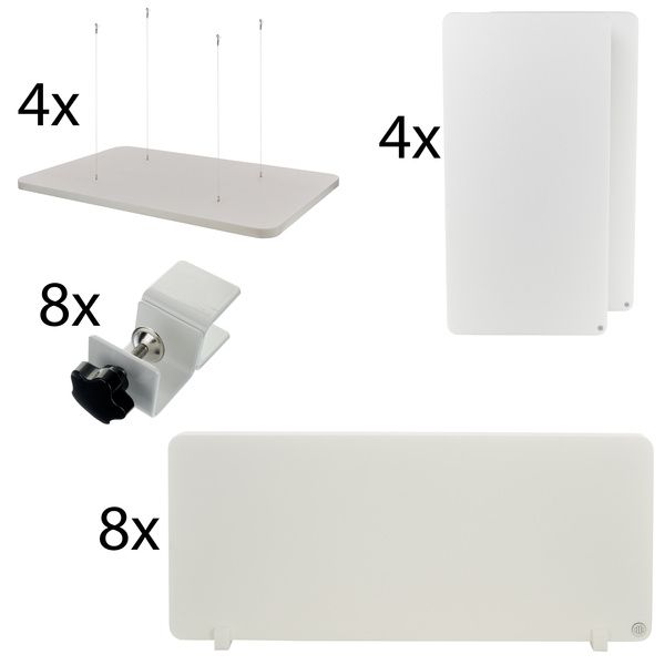 t.akustik Office Set Open Plan 8 WH