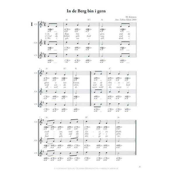 ocarinamusic Alpenlndische Volkslieder