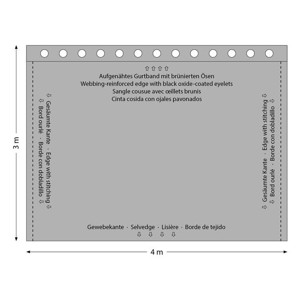 Stairville Sound Abso 500g/m 4.0x3.0m Bk