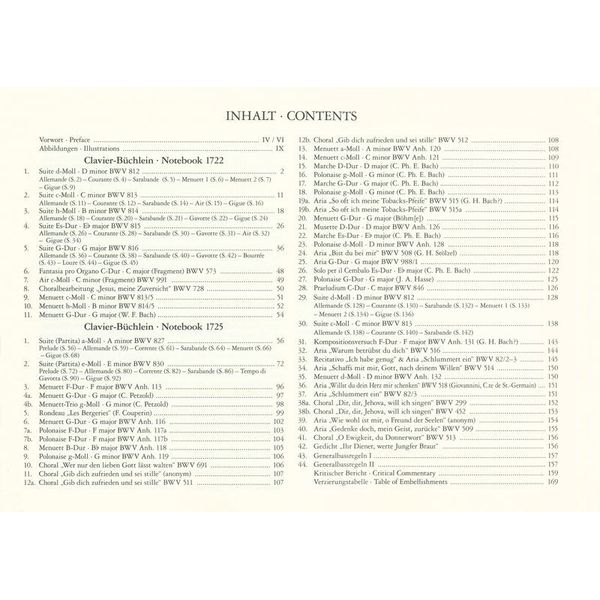 Edition Peters Clavier-Büchlein Anna Magdalen