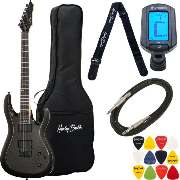 Harley Benton R-446 Graphite Metallic Bundle