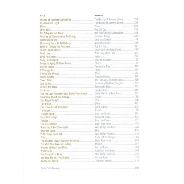 Alfred Music Publishing Joni Mitchell Complete So Far